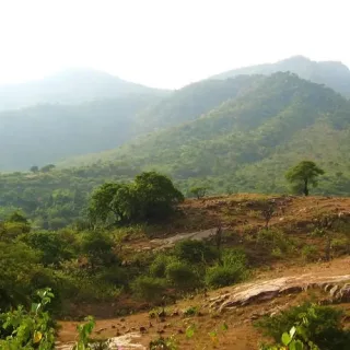 View over the hills of Piura Peru