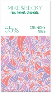 Mike&Becky Crunchy Nibs 55% organic bean-to-bar chocolate