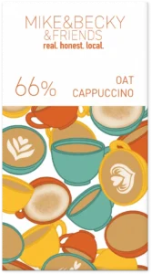 Mike&Becky Oat Cappucino 66% organic bean-to-bar chocolate