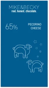 Mike&Becky Pecorino Cheese 65% organic bean-to-bar chocolate