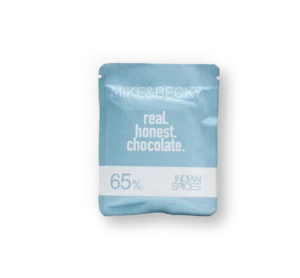 Mike&Becky Mini Indian Spices 65% organic bean-to-bar chocolate