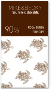 Mike&Becky Roça Sundy Principe 90% organic bean-to-bar chocolate